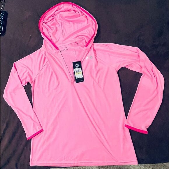 Under Armour Tops - NWT UNDER ARMOUR HOODIE T SHIRT LIGHTWEIGHT PINK WOMEN SIZE MEDIUM NEW